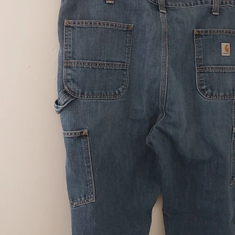 Carhartt‎ Carpenter Jeans Size 42X29 1/2 Relaxed Fit Utility Cargo Straight Leg